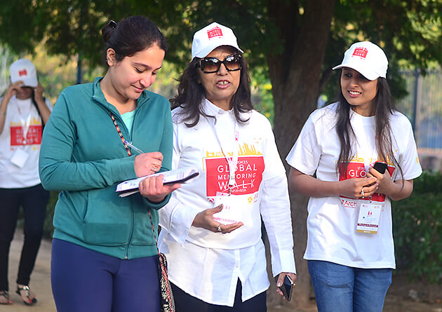 (left to right) Team JWB with Kulsum Malik and her mentee 