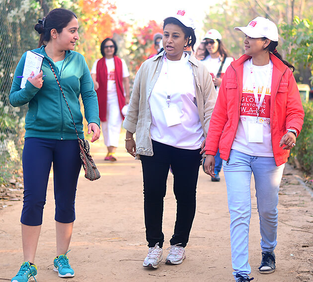 (left to right) Team JWB with Ranoo Srivastava and her mentee