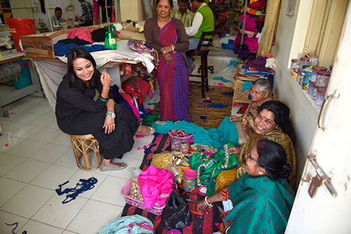 Pallavi Jaipur with her female workforce
